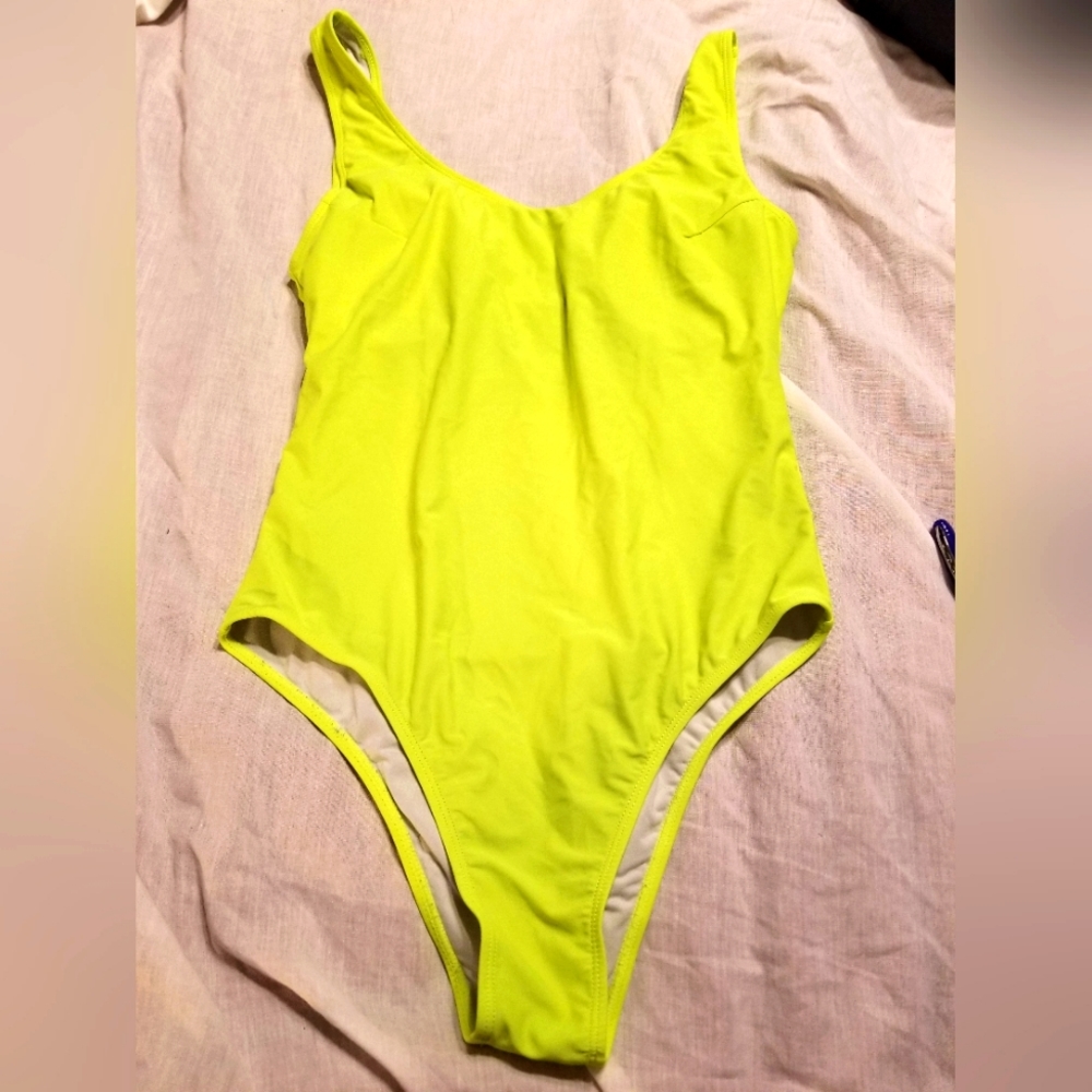 Neon one piece swim